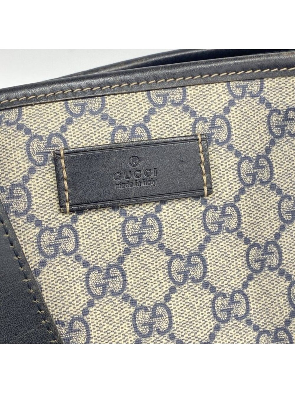 Gucci Tote GG Supreme Navy Silver - Picture 9 of 10